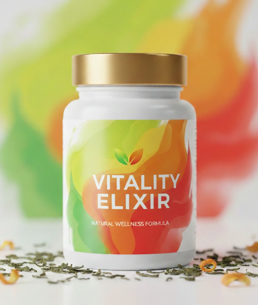 Vitality Elixir bottle packaging design